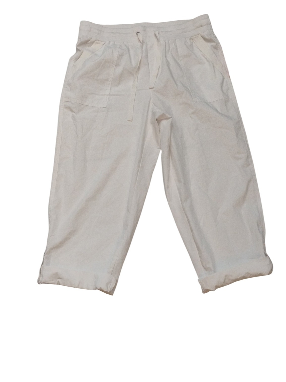 Emily Daniels Drawstring Cropped Capri Pants SZ M NWT